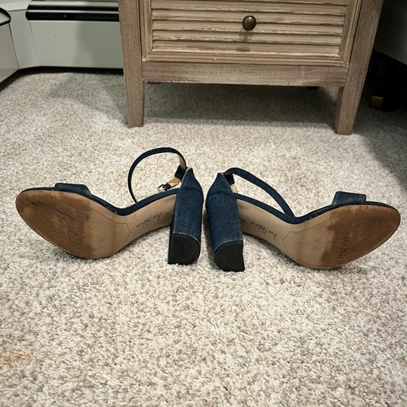 Sam Edelman Yaro / Daniella Denim Block Heel Sandal Navy Size 7 - Picture 5 of 7
